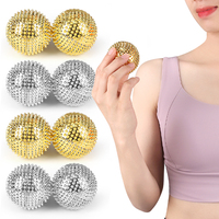 Balle de massage magnétique en ABS à surface texturée pour soulager la pression musculaire, des doigts, de la plante des pieds et de la paume - Produit de soins de santé pour le yoga