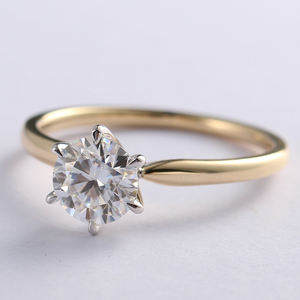 Anello da Donna MaiYi di Alta Moda, Gioiello in Oro Giallo 14k <span class=keywords><strong>18k</strong></span>, Anello di Fidanzamento con Moissanite da 3 Carati - Product Image 2