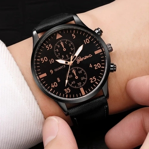 Set 4 pezzi di orologi sportivi da uomo uomo uomo d'affari <span class=keywords><strong>orologio</strong></span> da polso al quarzo di lusso in <span class=keywords><strong>pelle</strong></span> marrone braccialetto da uomo <span class=keywords><strong>orologio</strong></span> Casual <span class=keywords><strong>orologio</strong></span> regalo Set - Product Image 3