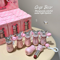 Gege Bear Rouge à lèvres mignon et lustré Waterlight avec mat hydratant imperméable longue durée et pendentif