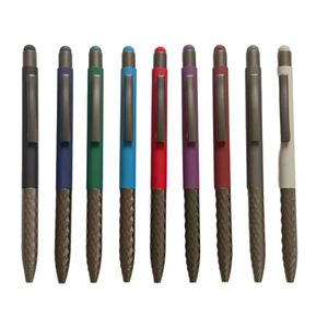 Stylo bille rétractable coloré avec stylet tactile, cadeau publicitaire personnalisé pour l'école et le bureau - Product Image 1