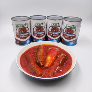 Mariscos enlatados de alta calidad Nueva temporada Sardina enlatada <span class=keywords><strong>en</strong></span> salsa de <span class=keywords><strong>tomate</strong></span> <span class=keywords><strong>con</strong></span> precio de fábrica Exportador chino - Product Image 1