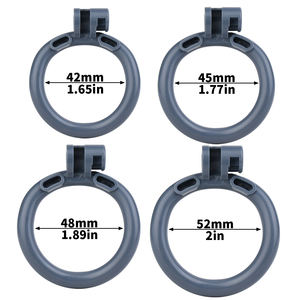 Cage de chasteté pour pénis masculin Ceinture de chasteté avec cadenas de 4 tailles Anneau pénien Serrure de pénis Bondage Esclave Dispositif de chasteté masculine - Product Image 3