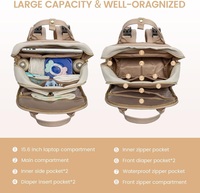 Sac à dos à couches grande capacité 30L avec 20 poches, porte-bouteilles isothermes, attaches pour poussette, matelas à langer, logo personnalisé