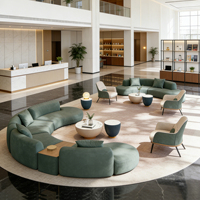 Canapés modulaires incurvés modernes pour hall d'entrée, sièges de réception en forme de S, mobilier de luxe pour hôtel, salon d'attente sectionnel