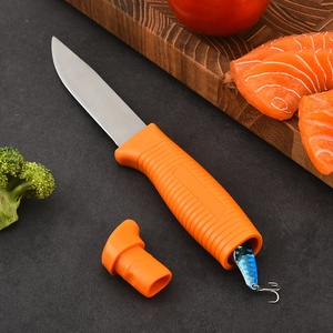 Cuchillo de Camping con Hoja de Acero Inoxidable, Punta Caída, Mango de Plástico, 20 cm, 2 mm de Grosor, Multiusos HK - Product Image 3