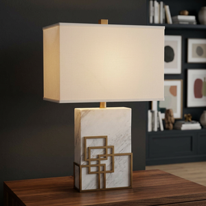 Lampe de table minimaliste moderne en aluminium avec abat-jour en lin beige, LED blanc chaud 3500K, écologique, protection des yeux, pour chambre à coucher - Product Image 2