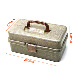 Caja de almacenamiento transparente de tres capas portátil 21803, organizador de herramientas de costura de plástico rectangular plegable para organización de manualidades - Product Image 2