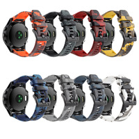 Tali Jam Tangan Silikon Kamuflase Quickfit 22mm 26mm Pengganti Tali Jam Fenix 8/7/6/5 untuk Garmin Fenix