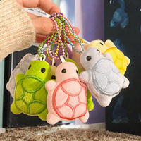 Porte-clés en peluche mini tortue kawaii personnalisé en usine, en coton, rembourrage en coton PP, design de dessin animé mignon, cadeau unisexe pour fête