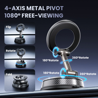 Support de téléphone magnétique puissant YIXIN pour voiture avec grande ventouse nano à adsorption sous vide pour console centrale – Nouveau dispositif