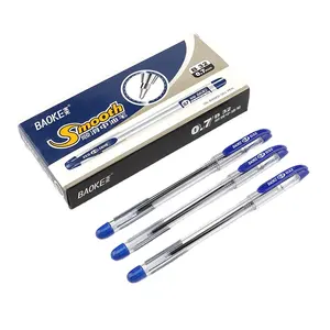 China Pen Factory Made Solid White promozionale personalizzato Logo penne a sfera-penna a sfera personalizzata 0.7mm