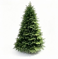 Sapin de Noël artificiel pré-éclairé en mélange PE/PVC, aspect naturel et réaliste, pour décoration intérieure, vente en gros