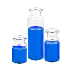 Flat Bottom <b>Glass</b> Crimp Top GC Headspace <b>Vials</b> 10Ml Clear Sample <b>Vial</b> - Product Image 1