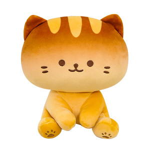 Groothandel Zachte Kristal Fluweel Toast Katten Pluche Knuffel met Granulaatvulling Brood Kat Kussen voor Promotionele Cadeaus - Product Image 6