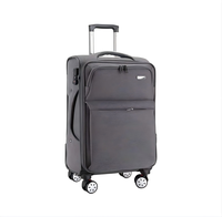 Valise souple à roulettes en tissu robuste, imperméable, pour voyages d'affaires, avec serrure TSA, grande capacité