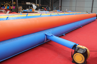 Toboggan aquatique gonflable double piste WINSUN en PVC pour parc aquatique extérieur et centre commercial, avec couleur et taille personnalisables