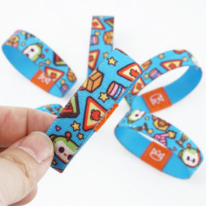 Sublimación personalizada con estampado de dibujos animados, correa de muñeca de alta elasticidad, pulsera elástica de poliéster <span class=keywords><strong>RIFD</strong></span> para niña - Product Image 4