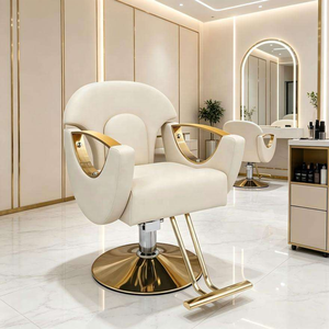 Multifunctional Leather Seat Barber <b>Chair</b> Hydraulic Pump <b>Reclining</b> Feature for Salon Barbershop Use Durable Commercial Furniture - Product Image 1