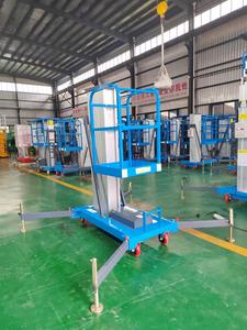 नई एल्यूमीनियम मोबाइल हाइड्रोलिक इलेक्ट्रिक लिफ्ट कार 6 मीटर-14 मीटर अकेले और रखरखाव के लिए 150 किलोग्राम क्षमता - Product Image 5