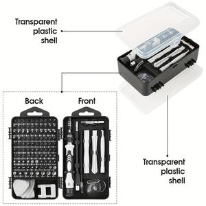 Set di Cacciaviti di Precisione 115 in 1 per Riparazione di Telefoni Cellulari e Laptop con Punte Magnetiche CRV e Custodia Trasparente - Product Image 2