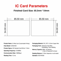 Carte RFID intelligente multi-fréquences NFC ID IC 13,56 MHz 125 kHz imprimable OEM ODM pour contrôle d'accès, serrures d'hôtel et cartes marketing