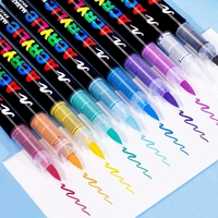 Stylos de peinture acrylique personnalisés bon marché 12/24/36/60 couleurs Marqueurs de peinture acrylique Feutres à pointe pinceau Marqueurs de peinture pour la peinture sur roche
