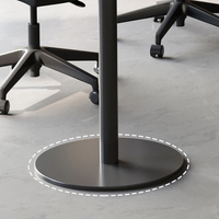 Table de conférence carrée en MDF, style moderne minimaliste, avec structure en fer forgé, modulaire, pour 6 personnes, table de formation avec chaises assorties