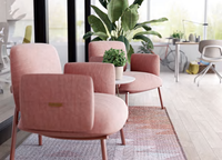 Canapé de bureau moderne en tissu Sitstar pour les espaces de détente au bureau et les projets d'aménagement hôtelier (vente en gros, ODM)