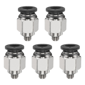 Raccord pneumatique industriel en métal pour tuyau de 8 mm, connecteur à enfoncer, coupleur fileté pour assemblage de conduite d'air - Product Image 1
