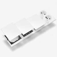 Interruptores y Enchufes de Pared WESA Ultrafinos con Botón Pulsador de 1/2/3 Vías, Enchufe Europeo de 1/2 Vía, Combinación Libre, Diseño Moderno de Lujo