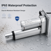 Actionneur linéaire robuste 1500N IP54, tige de poussée électrique DC, course personnalisée, pour automatisation industrielle
