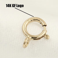 America Trend Bracelet rempli d'or 14K Anneaux à ressort Fermoirs Hip Hop Pendentif 5mm 5.5mm 6mm 7mm pour DIY Jewelry Necklace Making