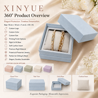Caja de Joyería Ecológica de Lujo para Anillos, Collares y Pendientes, Interior de Terciopelo para Regalo, Materiales Reciclados, Portátil