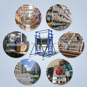 Platform Kerja Teleskopik Lipat Mobile 5m 6m 500kg, Mesin Pengangkat Listrik Kecil untuk Memindahkan Perabotan dalam Konstruksi - Product Image 2