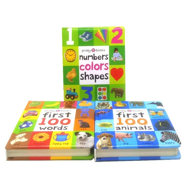 Full Color Cheap Custom Hardcover First Words Children Story Board Books for Kids