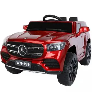 Factory hot sale kids electric toys car plastic four wheel double drive with music light remote control car for kids