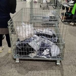 قفص للمستودع ، سلك قابل للطي شديد التحمل ، قفص تخزين مجلفن قابل للطي - Product Image 2