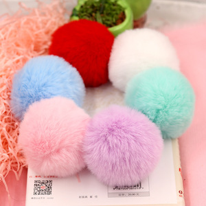 Faux Rabbit Fur Pom Pom 6cm Colorful DIY <b>Bag</b> Accessories Keychain Car Ornament Phone Case <b>Charm</b> Material - Product Image 3