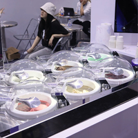 Gelatomachine met voorraadbak, type frontbar, voor het maken, bewaren en direct serveren en presenteren van gelato.