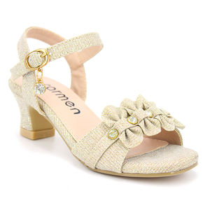 Babies à nœuds pour filles, chaussures de princesse pour filles, chaussures brillantes pour fête de mariage, pantoufles de plage, à talons bas et carrés, nouvelle collection - Product Image 2