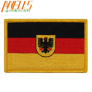 Parche de bandera nacional de Alemania Oriental en 3D bordado, parche internacional para coser o planchar en 1959-1990, hecho de tela de sarga - Product Image 2