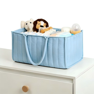 Cesta de Almacenamiento de Pañales Grande Personalizada, Bolsa de Transporte Acolchada para Pañales, Organizador de Guardería Portátil para Mamá y Bebé - Product Image 6