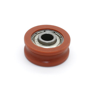 Roues de guidage de porte de douche coulissante sans poulie, roulement 606ZZ, revêtement en caoutchouc, 6/10*23*9mm, disponible en stock - Product Image 1