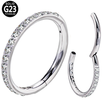 GZN Implant Grade ASTM F136 Titanium Fashion Jewelry Hinged Segment Circle Nose Rings Piercing G23 Body Jewelry For Men Women