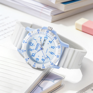 Montre à quartz MARK FAIRWHALE, résistante à l'eau, mouvement silencieux, cadran exquis, bracelet confortable, montre élégante pour étudiants - Product Image 3