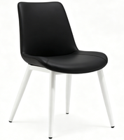 Chaise de salle à manger en similicuir de qualité supérieure, design européen, siège ergonomique confortable, pieds en métal robustes, utilisation moderne pour la maison, le bar, l'hôtel, MINGSEAT