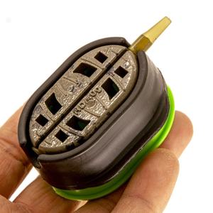 यूरोपीय जलाशय मछली पकड़ने जस्ता मिश्र धातु फीडर पिंजरे 3 में 1 सेट बाट डिस्पेंसर में कार्प और ताजे पानी की मछली पकड़ने के लिए - Product Image 3