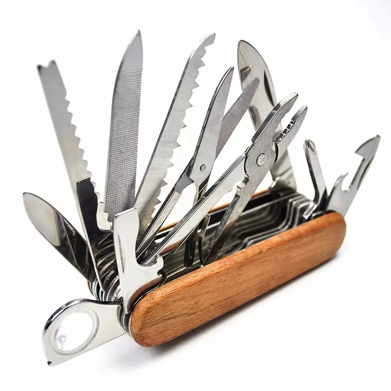 Бестселлер с фабрики, тактические ножи для выживания с деревянной ручкой, складной карманный нож, охотничий нож в подарочной коробке eva