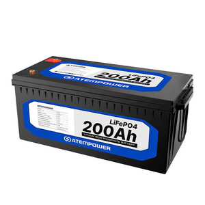 ATEM POWER 딥 사이클 마린 4WD 휴대용 <span class=keywords><strong>12V</strong></span> 200Ah LiFePO4 리튬 배터리 - Product Image 1